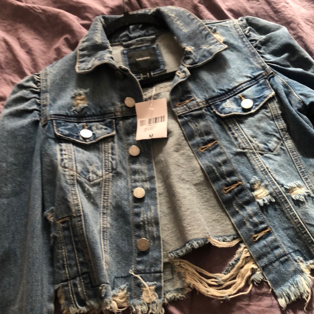 puffed sleeve jean jacket ✨inspired by ZARA